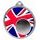 Union Jack Flag Logo Insert Silver 3D Printed Medal