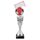 Silver Soccer Goal Red Ball Acrylic Top Trophy