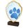 Arden Dog Paw Print Real Wood Shield Trophy