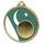 Pakistan Flag Logo Insert Gold 3D Printed Medal