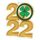 Irish Clover 2022 Gold Acrylic Medal