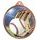 Baseball Color Texture 3D Print Bronze Medal