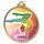 Gymnast Girls Silhouette Color Texture 3D Print Gold Medal