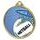Netball 3D Texture Print Full Color 2 1/8" Medal - Gold