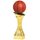 Gold Basketball Trophy with 3D Orange Ball