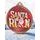 Santa Run (Red) Christmas 3D Texture Print Full Color 2 1/8 Medal - Bronze