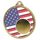 USA Flag Logo Insert Gold 3D Printed Medal