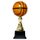 Conroe Gold and Orange Basketball Trophy