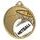Netball 3D Texture Print Antique Color 2 1/8" Medal - Gold