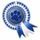 Paw Print Rosette Blue Medal