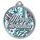 Merry Christmas 3D Texture Print Full Color 2 1/8 Medal - Silver
