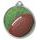 Gridiron Football Color Texture 3D Print Silver Medal