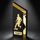 ATAMI Modern Metal & Wood Soccer Trophy