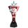 Red and Silver Triple Star Baseball Trophy