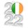 Ireland Flag Silver Acrylic 2022 Medal