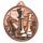 Chess Classic Texture 3D Print Bronze Medal