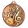Acoustic Guitar Color Texture 3D Print Bronze Medal