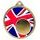 Union Jack Flag Logo Insert Gold 3D Printed Medal