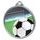 Soccer Color Texture 3D Print Silver Medal