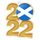 Scotland Flag Gold Acrylic 2022 Medal