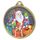 Father Christmas 3D Texture Print Full Color 2 1/8 Medal - Gold