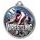 Wrestling Color Texture 3D Print Silver Medal