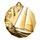 Polygon Classic Stainless Steel Sailing Medal