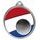 Dutch Netherlands Flag Logo Insert Silver 3D Printed Medal