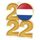 Netherlands Flag Gold Acrylic 2022 Medal