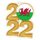 Welsh Flag Gold Acrylic 2022 Medal