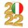 Italian Flag Gold Acrylic 2022 Medal