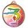 Gymnast Girls Silhouette Color Texture 3D Print Bronze Medal
