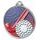 Field Hockey 3D Texture Print Full Color 2 1/8&quot; Medal - Silver