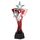 Red and Silver Triple Star Bowling Trophy