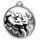 Inline Skating Classic Texture 3D Print Silver Medal