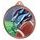 American Football Color Texture 3D Print Bronze Medal