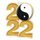 Martial Arts Yin Yang 2022 Gold Acrylic Medal