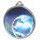 Glitterball Dance Blue Texture 3D Print Silver Medal