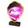 Arden Glitterball Pink Real Wood Shield Trophy