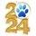 Dog Paw 2024 Acrylic Medal