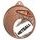 Netball 3D Texture Print Antique Color 2 1/8&quot; Medal - Bronze