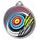 Archery Color Texture 3D Print Silver Medal