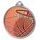 Basketball Color Texture 3D Print Silver Medal