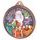 Father Christmas 3D Texture Print Full Color 2 1/8 Medal - Bronze
