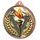 Victory Color Texture 3D Print Bronze Medal