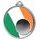 Irish Ireland Flag Logo Insert Silver 3D Printed Medal