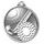 Field Hockey 3D Texture Print Antique Color 2 1/8&quot; Medal - Silver