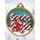 Santa Run (Blue) Christmas 3D Texture Print Full Color 2 1/8 Medal - Gold