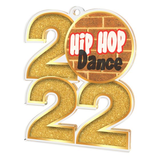 Hip Hop Dance Gold 2022 Acrylic Medal