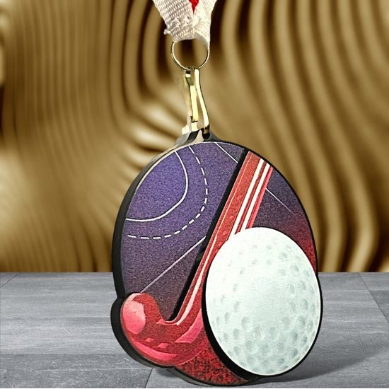 Rincon black acrylic Field Hockey medal